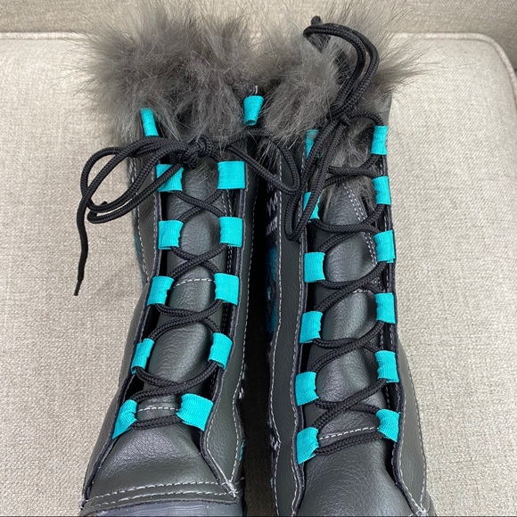 Western Chief Teal Speed Lace-Up Knit Boot - Picture 5 of 12